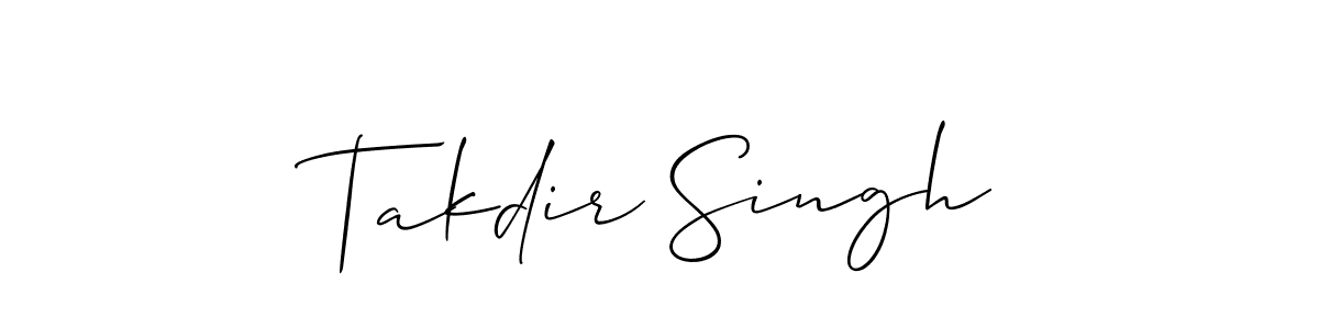 Design your own signature with our free online signature maker. With this signature software, you can create a handwritten (Allison_Script) signature for name Takdir Singh. Takdir Singh signature style 2 images and pictures png