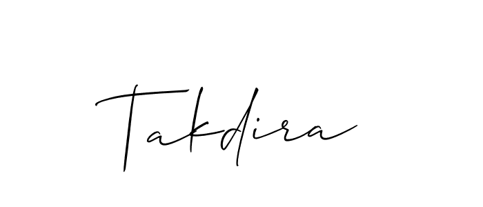 Make a beautiful signature design for name Takdira. With this signature (Allison_Script) style, you can create a handwritten signature for free. Takdira signature style 2 images and pictures png