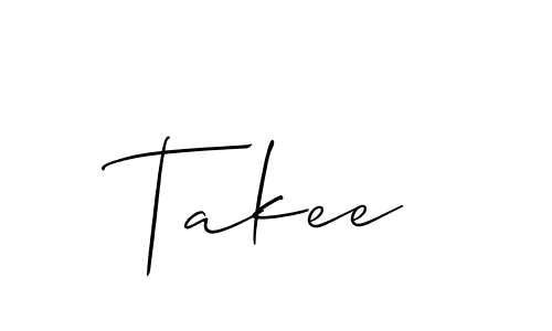 How to Draw Takee signature style? Allison_Script is a latest design signature styles for name Takee. Takee signature style 2 images and pictures png