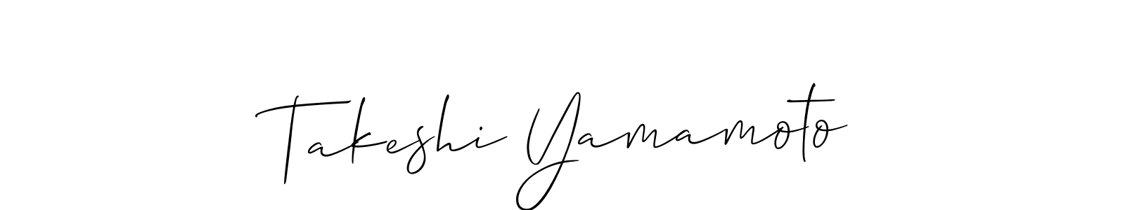 How to make Takeshi Yamamoto name signature. Use Allison_Script style for creating short signs online. This is the latest handwritten sign. Takeshi Yamamoto signature style 2 images and pictures png