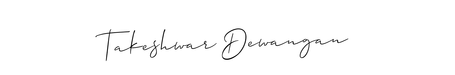 Here are the top 10 professional signature styles for the name Takeshwar Dewangan. These are the best autograph styles you can use for your name. Takeshwar Dewangan signature style 2 images and pictures png