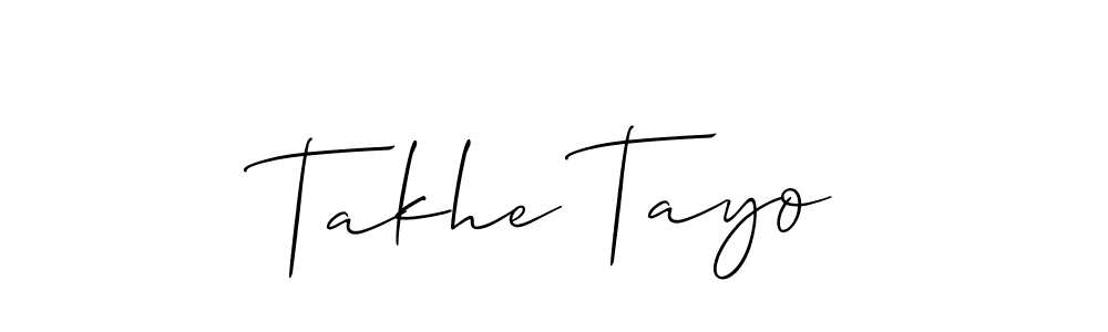 Allison_Script is a professional signature style that is perfect for those who want to add a touch of class to their signature. It is also a great choice for those who want to make their signature more unique. Get Takhe Tayo name to fancy signature for free. Takhe Tayo signature style 2 images and pictures png