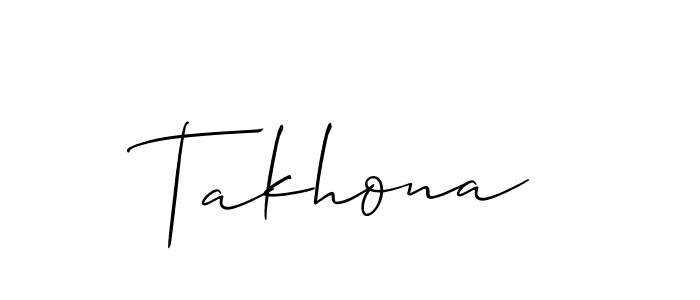 if you are searching for the best signature style for your name Takhona. so please give up your signature search. here we have designed multiple signature styles  using Allison_Script. Takhona signature style 2 images and pictures png