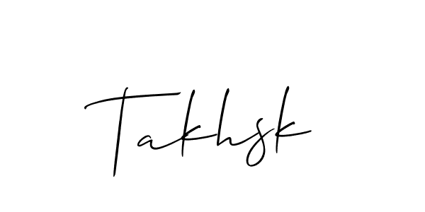 Best and Professional Signature Style for Takhsk. Allison_Script Best Signature Style Collection. Takhsk signature style 2 images and pictures png