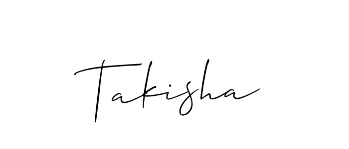 How to make Takisha name signature. Use Allison_Script style for creating short signs online. This is the latest handwritten sign. Takisha signature style 2 images and pictures png