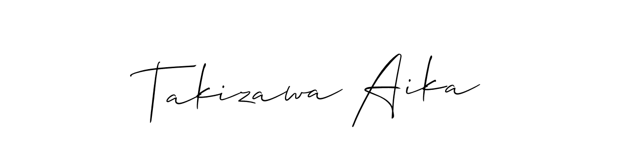 Best and Professional Signature Style for Takizawa Aika. Allison_Script Best Signature Style Collection. Takizawa Aika signature style 2 images and pictures png