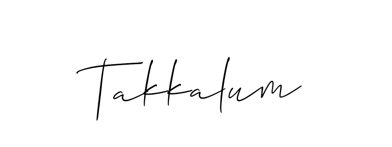 Best and Professional Signature Style for Takkalum. Allison_Script Best Signature Style Collection. Takkalum signature style 2 images and pictures png
