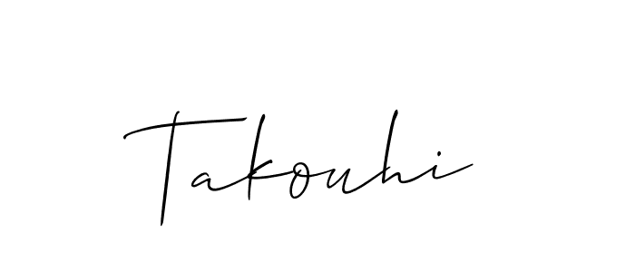 How to make Takouhi signature? Allison_Script is a professional autograph style. Create handwritten signature for Takouhi name. Takouhi signature style 2 images and pictures png