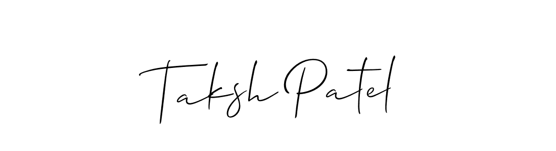 Best and Professional Signature Style for Taksh Patel. Allison_Script Best Signature Style Collection. Taksh Patel signature style 2 images and pictures png