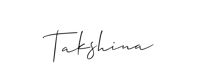 Also we have Takshina name is the best signature style. Create professional handwritten signature collection using Allison_Script autograph style. Takshina signature style 2 images and pictures png