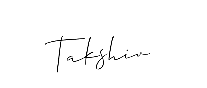 Allison_Script is a professional signature style that is perfect for those who want to add a touch of class to their signature. It is also a great choice for those who want to make their signature more unique. Get Takshiv name to fancy signature for free. Takshiv signature style 2 images and pictures png