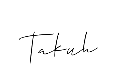 How to make Takuh name signature. Use Allison_Script style for creating short signs online. This is the latest handwritten sign. Takuh signature style 2 images and pictures png