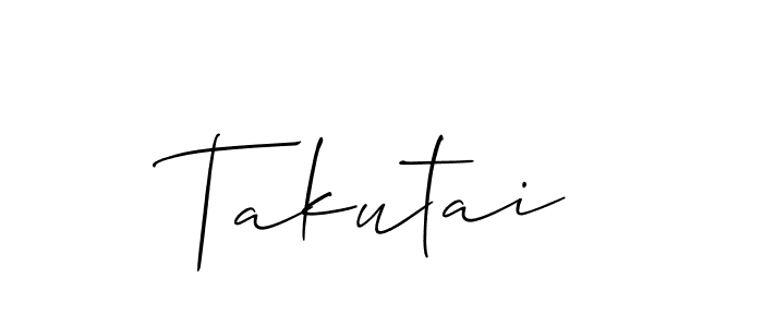 Also You can easily find your signature by using the search form. We will create Takutai name handwritten signature images for you free of cost using Allison_Script sign style. Takutai signature style 2 images and pictures png