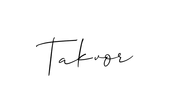 Also we have Takvor name is the best signature style. Create professional handwritten signature collection using Allison_Script autograph style. Takvor signature style 2 images and pictures png