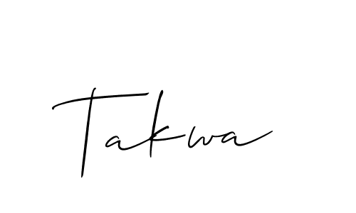 Takwa stylish signature style. Best Handwritten Sign (Allison_Script) for my name. Handwritten Signature Collection Ideas for my name Takwa. Takwa signature style 2 images and pictures png