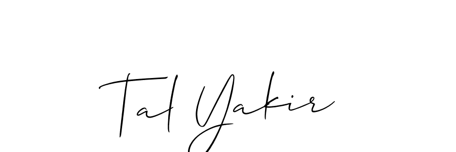 Similarly Allison_Script is the best handwritten signature design. Signature creator online .You can use it as an online autograph creator for name Tal Yakir. Tal Yakir signature style 2 images and pictures png