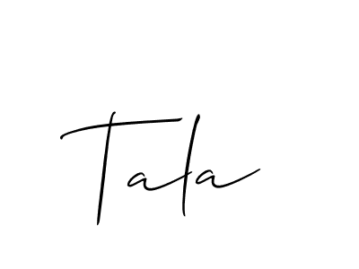 How to make Tala signature? Allison_Script is a professional autograph style. Create handwritten signature for Tala name. Tala signature style 2 images and pictures png