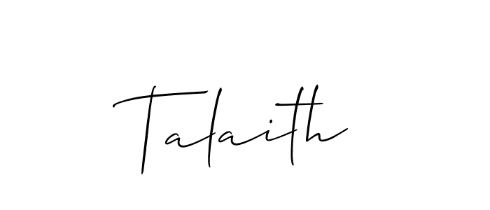 Once you've used our free online signature maker to create your best signature Allison_Script style, it's time to enjoy all of the benefits that Talaith name signing documents. Talaith signature style 2 images and pictures png