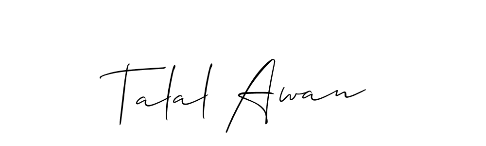 Make a beautiful signature design for name Talal Awan. Use this online signature maker to create a handwritten signature for free. Talal Awan signature style 2 images and pictures png