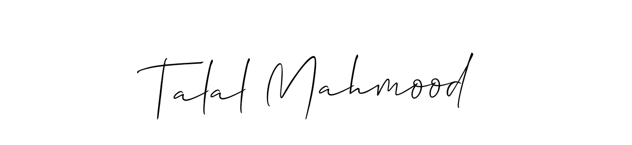 How to Draw Talal Mahmood signature style? Allison_Script is a latest design signature styles for name Talal Mahmood. Talal Mahmood signature style 2 images and pictures png