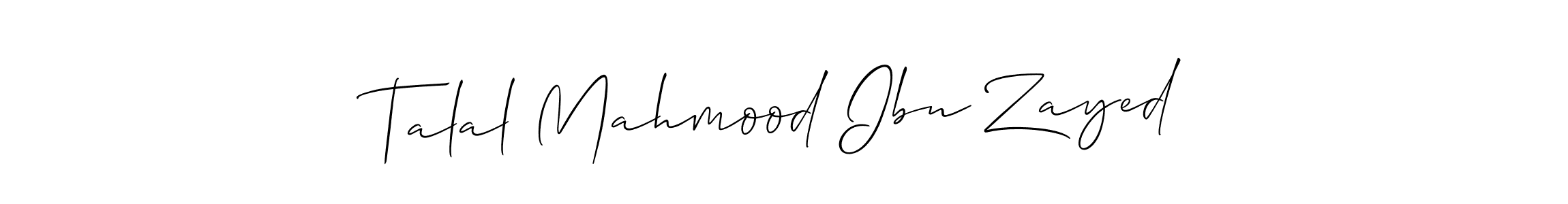 Use a signature maker to create a handwritten signature online. With this signature software, you can design (Allison_Script) your own signature for name Talal Mahmood Ibn Zayed. Talal Mahmood Ibn Zayed signature style 2 images and pictures png