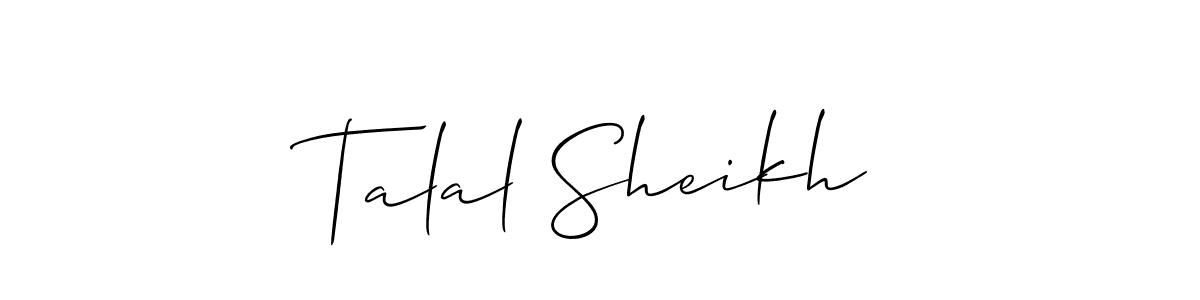 Similarly Allison_Script is the best handwritten signature design. Signature creator online .You can use it as an online autograph creator for name Talal Sheikh. Talal Sheikh signature style 2 images and pictures png