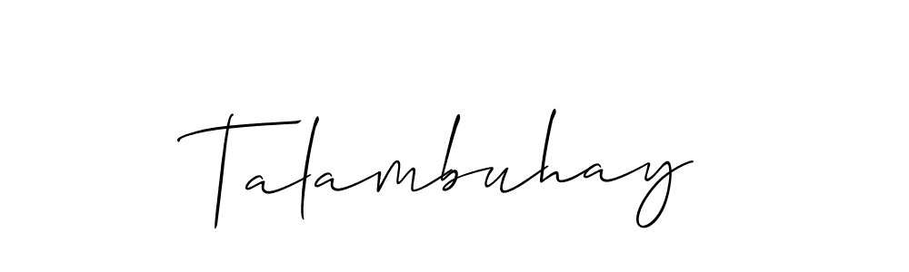 How to Draw Talambuhay signature style? Allison_Script is a latest design signature styles for name Talambuhay. Talambuhay signature style 2 images and pictures png