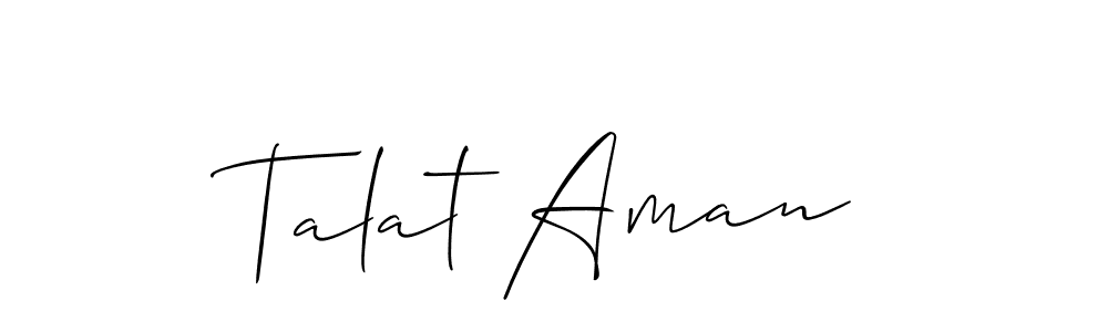 Also we have Talat Aman name is the best signature style. Create professional handwritten signature collection using Allison_Script autograph style. Talat Aman signature style 2 images and pictures png