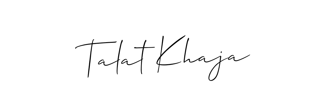 How to Draw Talat Khaja signature style? Allison_Script is a latest design signature styles for name Talat Khaja. Talat Khaja signature style 2 images and pictures png