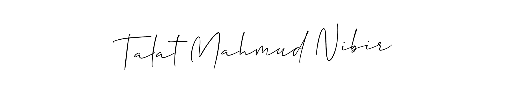 Design your own signature with our free online signature maker. With this signature software, you can create a handwritten (Allison_Script) signature for name Talat Mahmud Nibir. Talat Mahmud Nibir signature style 2 images and pictures png
