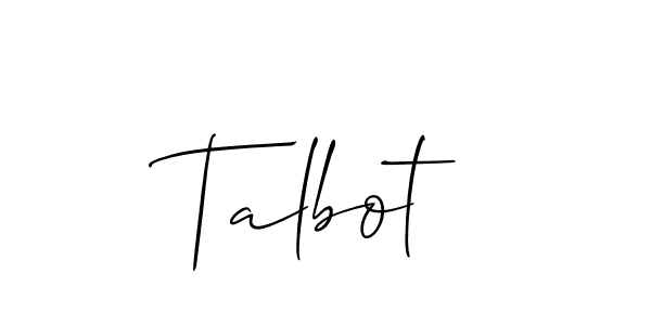 Talbot stylish signature style. Best Handwritten Sign (Allison_Script) for my name. Handwritten Signature Collection Ideas for my name Talbot. Talbot signature style 2 images and pictures png