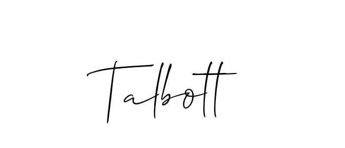 Make a beautiful signature design for name Talbott. Use this online signature maker to create a handwritten signature for free. Talbott signature style 2 images and pictures png