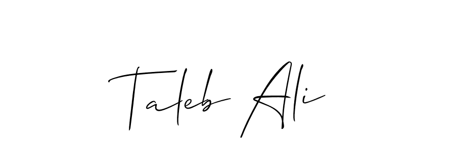 Also You can easily find your signature by using the search form. We will create Taleb Ali name handwritten signature images for you free of cost using Allison_Script sign style. Taleb Ali signature style 2 images and pictures png