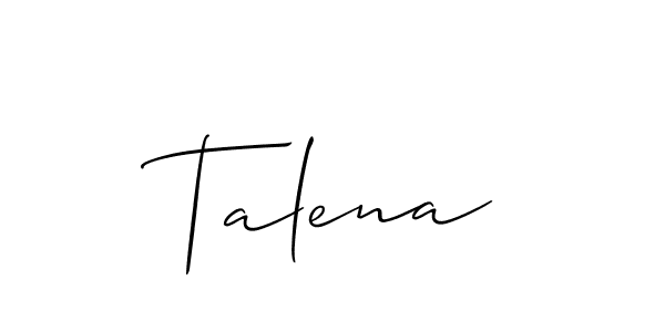Make a beautiful signature design for name Talena. Use this online signature maker to create a handwritten signature for free. Talena signature style 2 images and pictures png