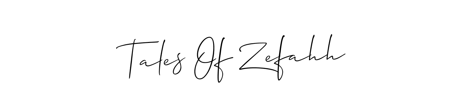 Allison_Script is a professional signature style that is perfect for those who want to add a touch of class to their signature. It is also a great choice for those who want to make their signature more unique. Get Tales Of Zefahh name to fancy signature for free. Tales Of Zefahh signature style 2 images and pictures png