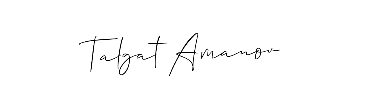 How to Draw Talgat Amanov signature style? Allison_Script is a latest design signature styles for name Talgat Amanov. Talgat Amanov signature style 2 images and pictures png