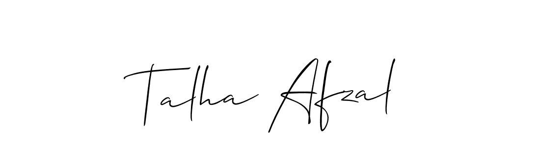 How to make Talha Afzal name signature. Use Allison_Script style for creating short signs online. This is the latest handwritten sign. Talha Afzal signature style 2 images and pictures png