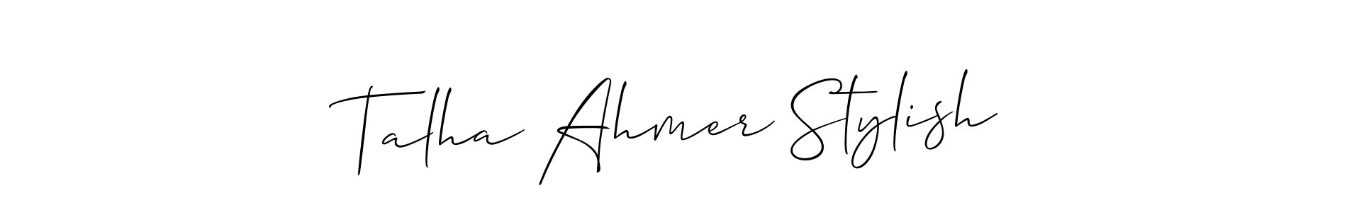 How to make Talha Ahmer Stylish signature? Allison_Script is a professional autograph style. Create handwritten signature for Talha Ahmer Stylish name. Talha Ahmer Stylish signature style 2 images and pictures png