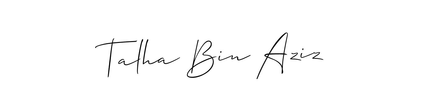 Make a beautiful signature design for name Talha Bin Aziz. Use this online signature maker to create a handwritten signature for free. Talha Bin Aziz signature style 2 images and pictures png