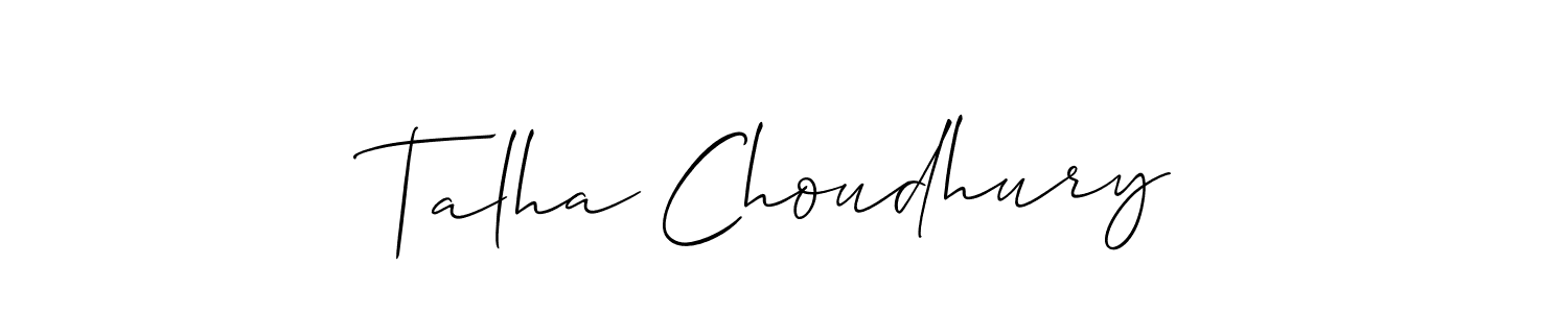 Make a beautiful signature design for name Talha Choudhury. With this signature (Allison_Script) style, you can create a handwritten signature for free. Talha Choudhury signature style 2 images and pictures png