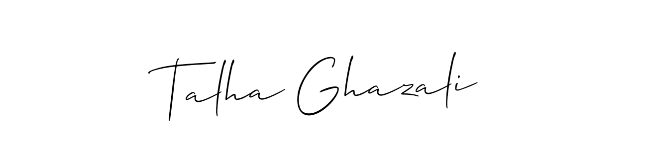 How to Draw Talha Ghazali signature style? Allison_Script is a latest design signature styles for name Talha Ghazali. Talha Ghazali signature style 2 images and pictures png