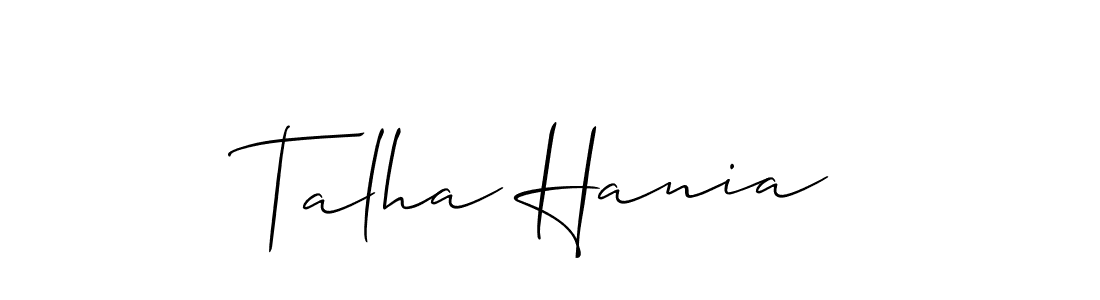 Once you've used our free online signature maker to create your best signature Allison_Script style, it's time to enjoy all of the benefits that Talha Hania name signing documents. Talha Hania signature style 2 images and pictures png