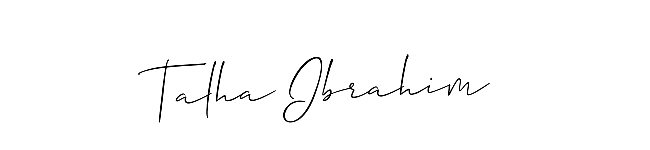 It looks lik you need a new signature style for name Talha Ibrahim. Design unique handwritten (Allison_Script) signature with our free signature maker in just a few clicks. Talha Ibrahim signature style 2 images and pictures png