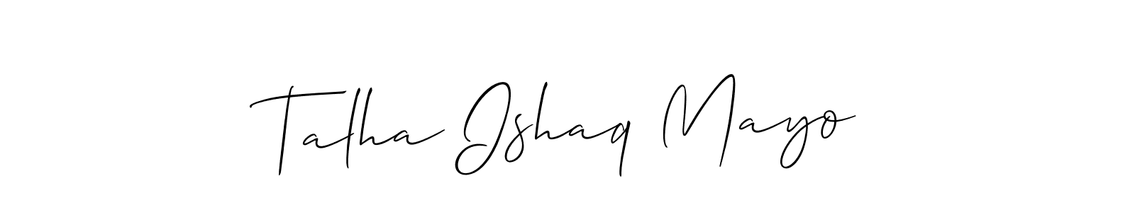 How to Draw Talha Ishaq Mayo signature style? Allison_Script is a latest design signature styles for name Talha Ishaq Mayo. Talha Ishaq Mayo signature style 2 images and pictures png