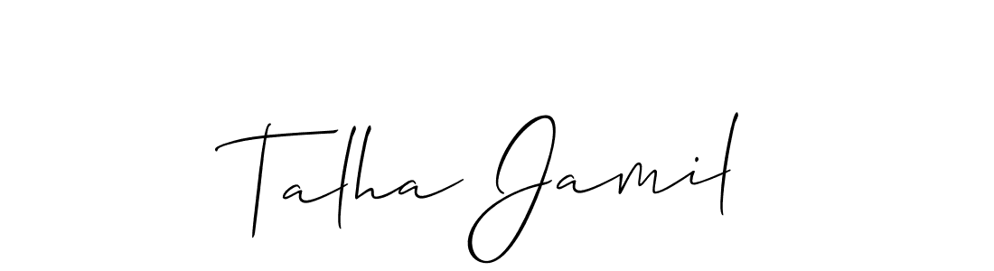 Similarly Allison_Script is the best handwritten signature design. Signature creator online .You can use it as an online autograph creator for name Talha Jamil. Talha Jamil signature style 2 images and pictures png