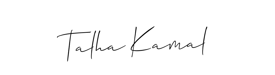 Also You can easily find your signature by using the search form. We will create Talha Kamal name handwritten signature images for you free of cost using Allison_Script sign style. Talha Kamal signature style 2 images and pictures png