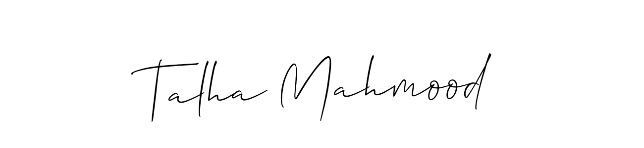 Talha Mahmood stylish signature style. Best Handwritten Sign (Allison_Script) for my name. Handwritten Signature Collection Ideas for my name Talha Mahmood. Talha Mahmood signature style 2 images and pictures png