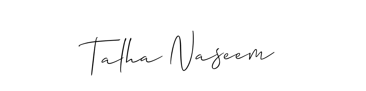 Make a beautiful signature design for name Talha Naseem. Use this online signature maker to create a handwritten signature for free. Talha Naseem signature style 2 images and pictures png