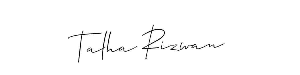 Also You can easily find your signature by using the search form. We will create Talha Rizwan name handwritten signature images for you free of cost using Allison_Script sign style. Talha Rizwan signature style 2 images and pictures png