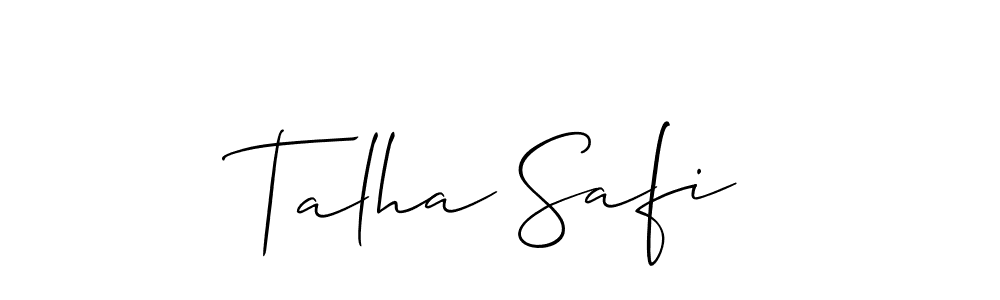 How to Draw Talha Safi signature style? Allison_Script is a latest design signature styles for name Talha Safi. Talha Safi signature style 2 images and pictures png